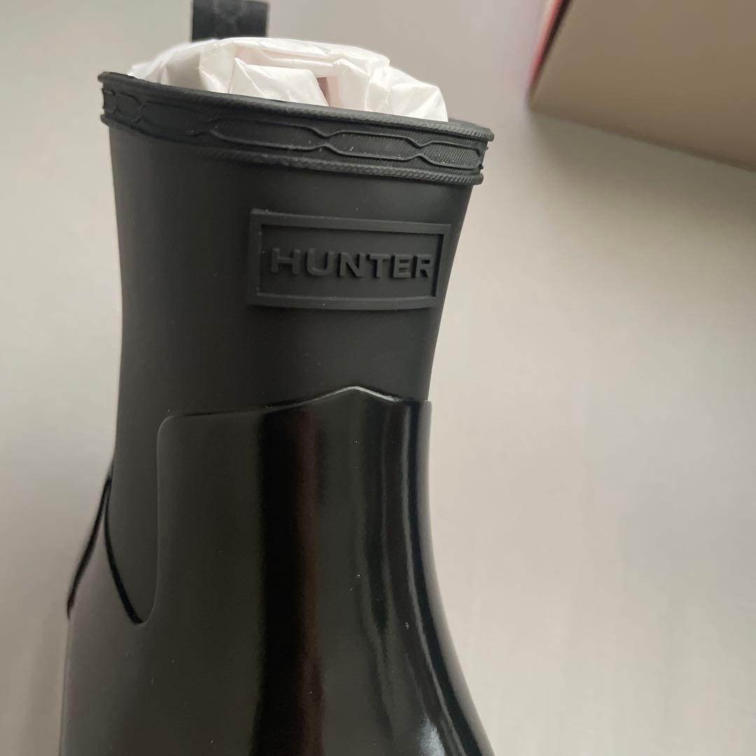 HUNTER ブラック バイカーグロス レインブーツ UK5 未使用品