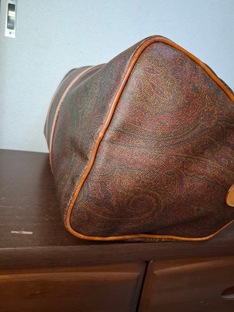 美品 エトロボストンバック　ETRO 　鍵付き ペイズリー柄