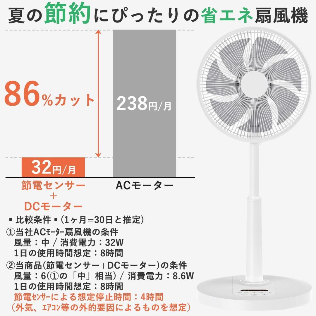 [山善] 扇風機 リビング DCモーター ホワイト ALX-AJD30(W)