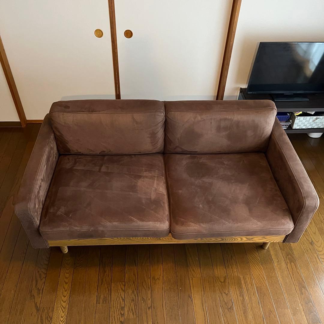 週末限定値下げ【クラッシュゲート】フリート 2人掛けソファ（レザーテックス）