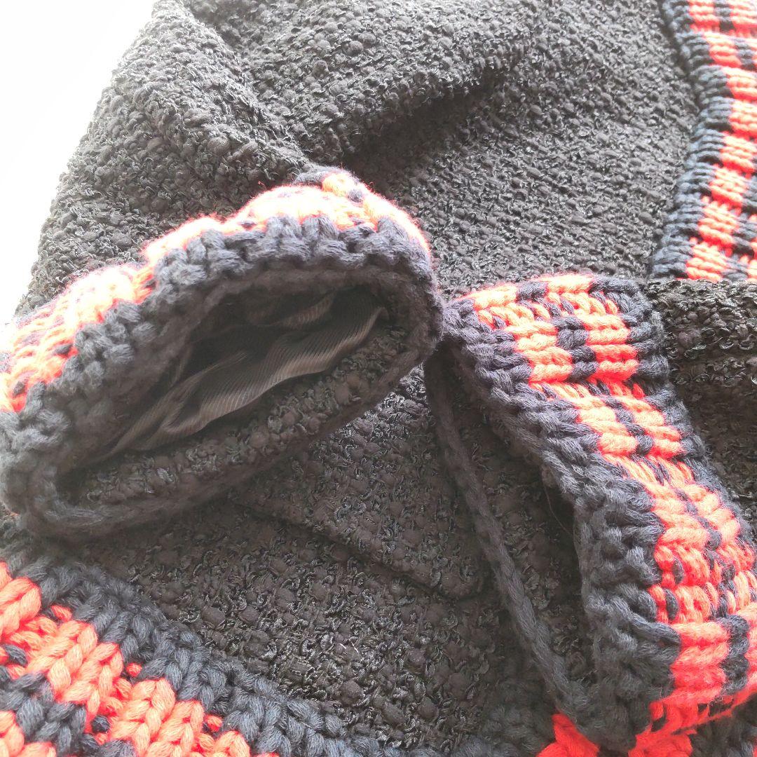 極美品 グッチ ツイード ニット シェリーライン ノーカラージャケット 36