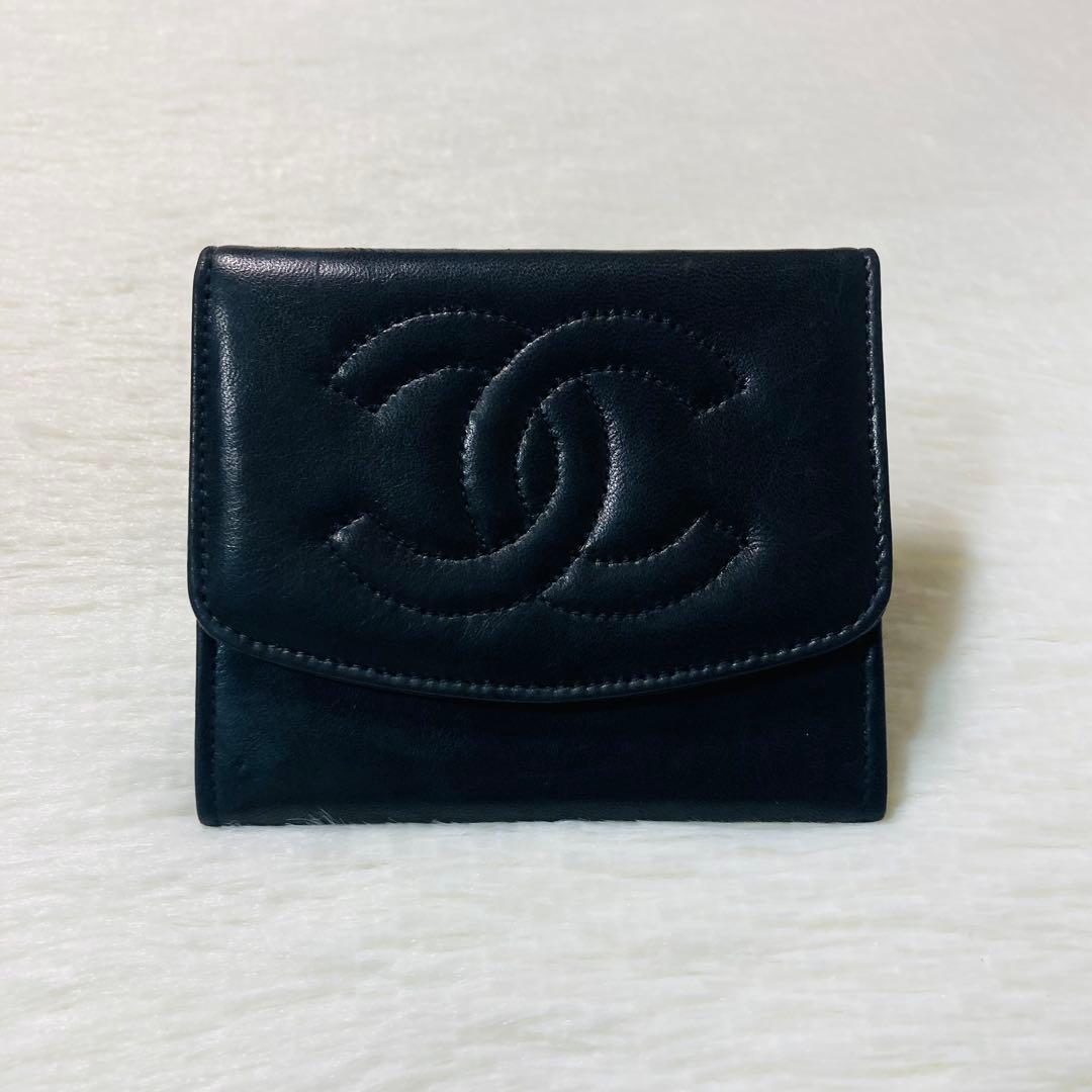 最終価格　美品　CHANEL シャネル　財布　小銭入れ　ケース　ラム