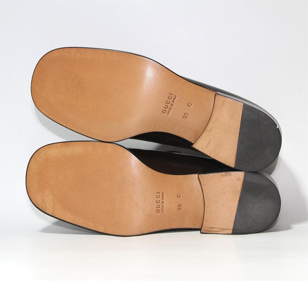 H*o様 GUCCI ローファー GGロゴ ダークブラウン 本革 35 C 未使