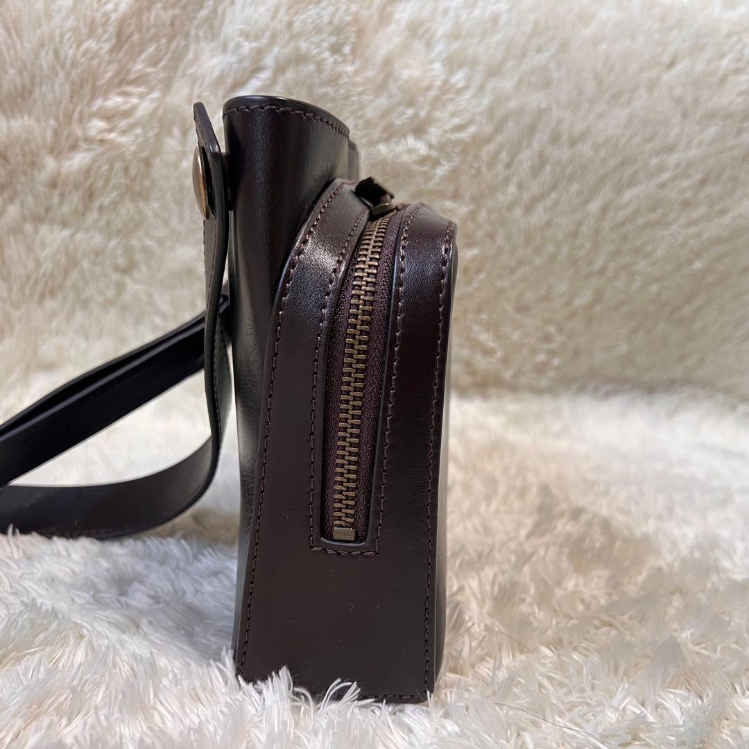 マザーハウス アンティークソラ2 ダークブラウン　ショルダーバッグ　ボディバッグ