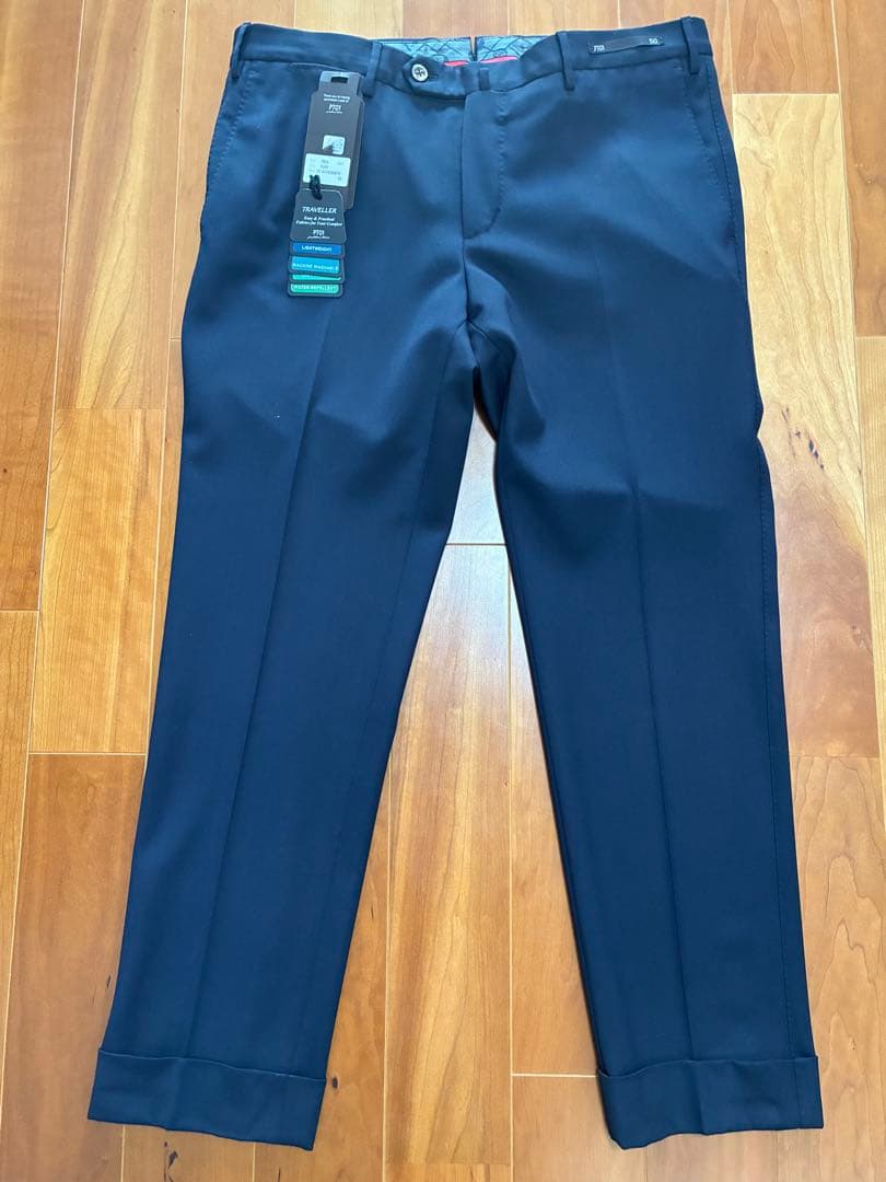 【未使用裾上げ品】PT01 TRAVELLER Navy Slacks 50