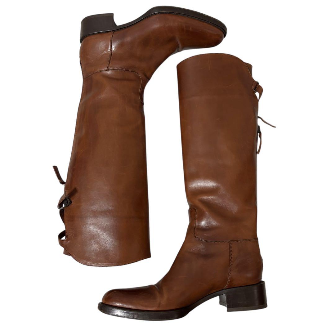 【美品】SARTORE サルトル　バックジップ　ジョッキーブーツ　23.5