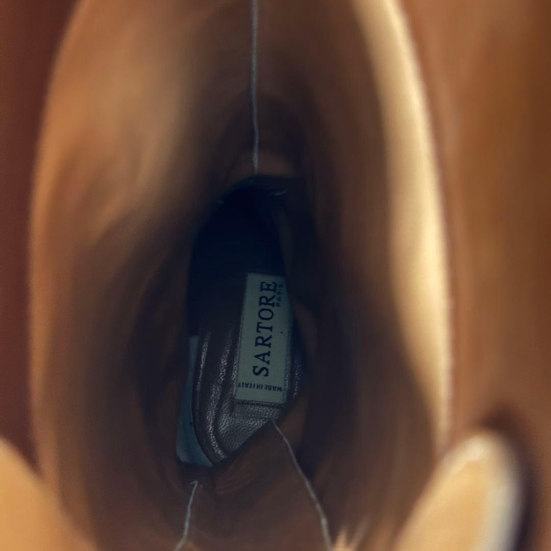 【美品】SARTORE サルトル　バックジップ　ジョッキーブーツ　23.5