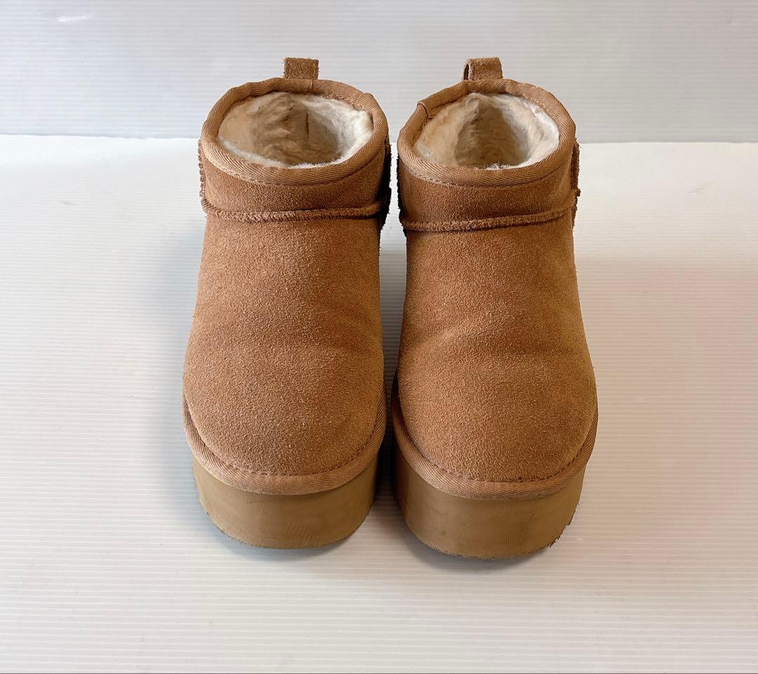 美品⭐︎UGG クラシックウルトラミニプラットフォーム　チェスナット22.0㎝