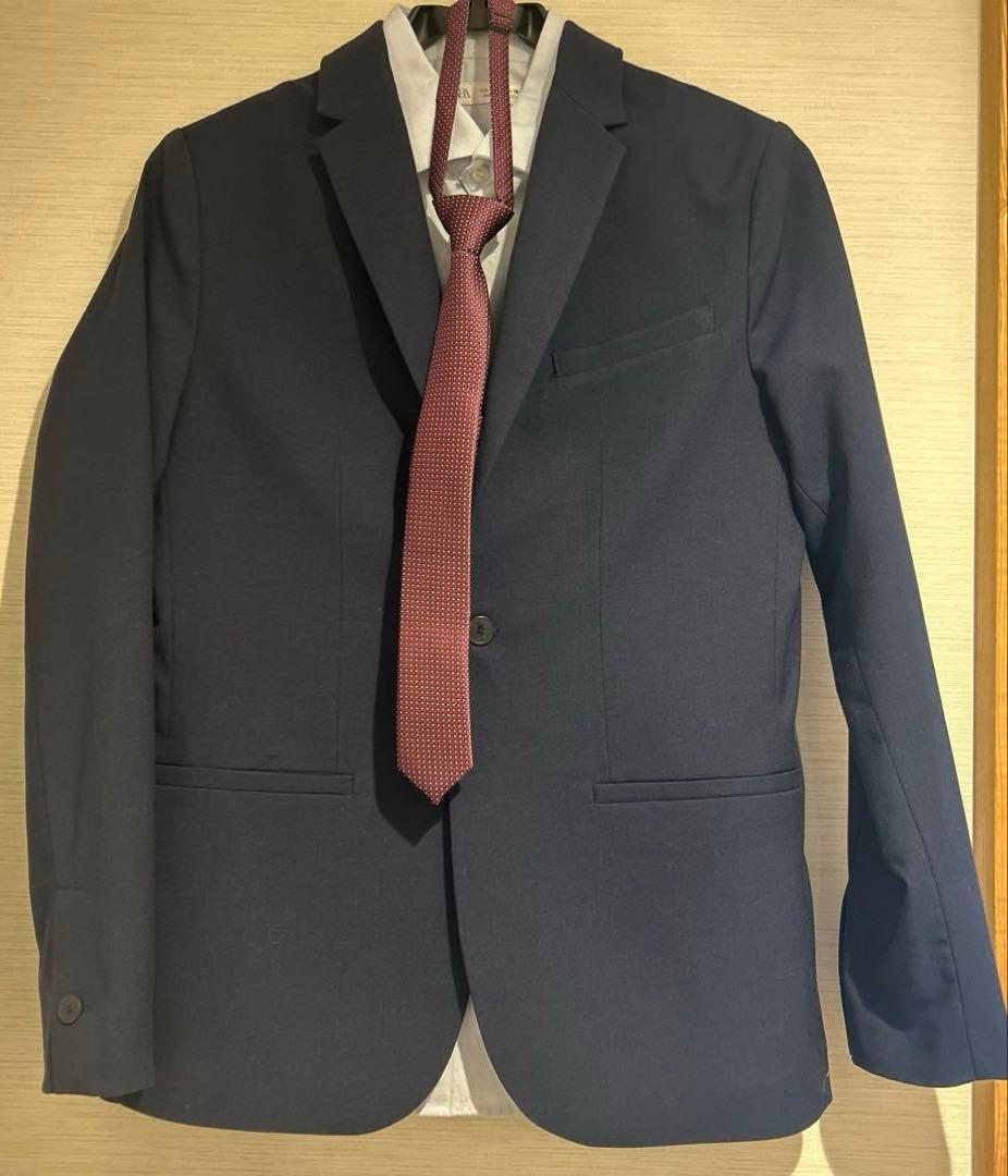 ⭐︎さらにお値下げ⭐︎【美品】ZARA ネイビー スーツ一式 160-164 卒業式