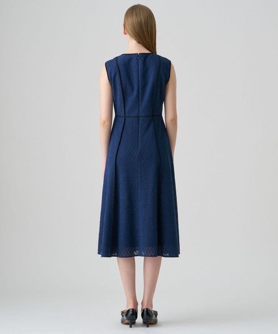 【007】新品　アナイ　ジオメ起毛レースフレア ワンピース　A