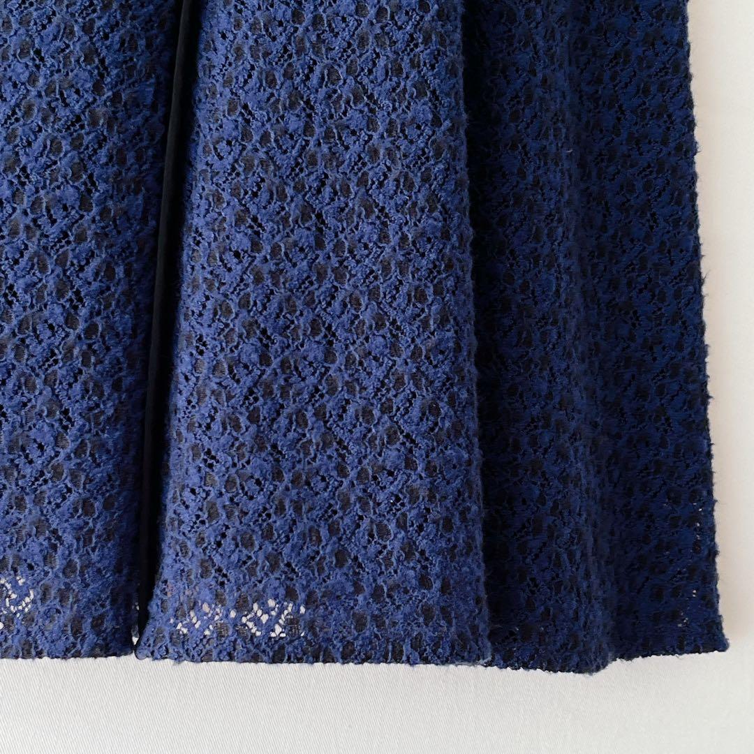 【007】新品　アナイ　ジオメ起毛レースフレア ワンピース　A