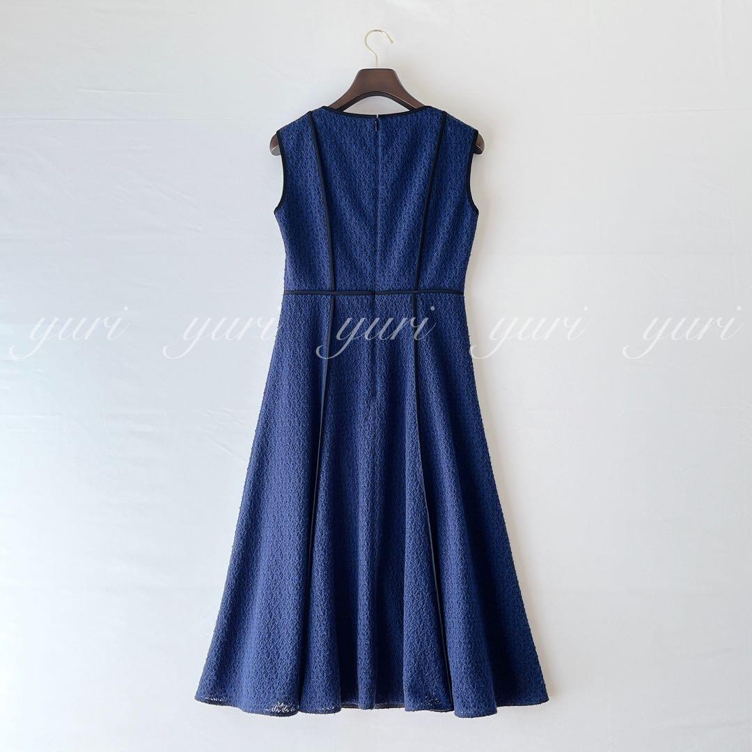 【007】新品　アナイ　ジオメ起毛レースフレア ワンピース　A