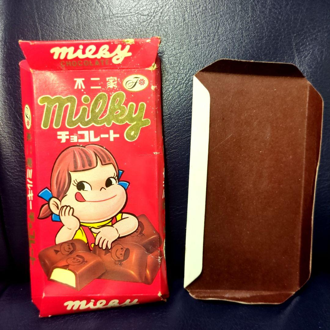 レトロ 不二家 ミルキーチョコレート 空き箱 ペコちゃん