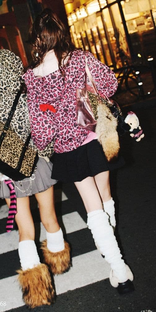 ハローキティ×9090 girl　パーカー　ピンク豹柄　Sサイズ　平成ギャル