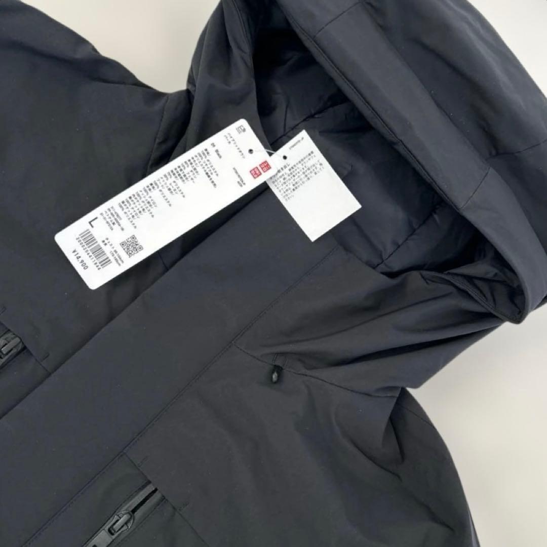 新品タグ付きUNIQLO ハイブリッドダウンパーカー　ブラック　品番478277