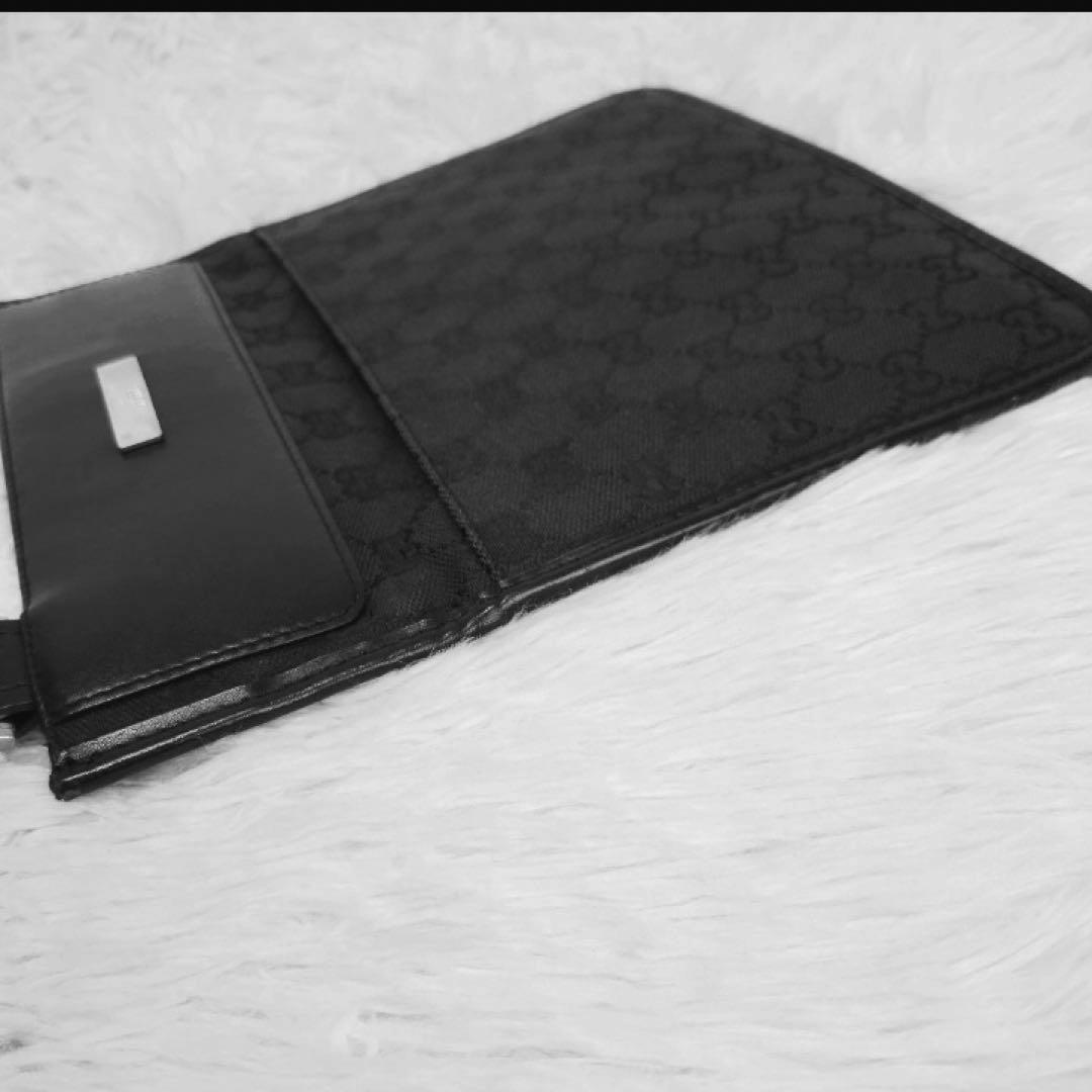 GUCCI ショルダーバッグ クロスボディ gg柄 キャンバス 黒