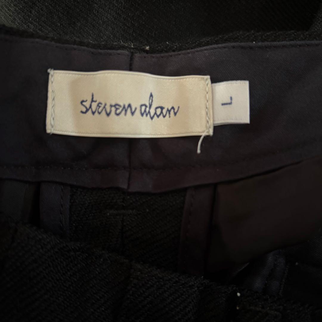 Steven Alan SHET TWEED 2PLEATED SLACKS 黒