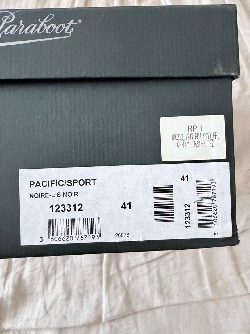 Paraboot パシフィック　黒　SIZE41