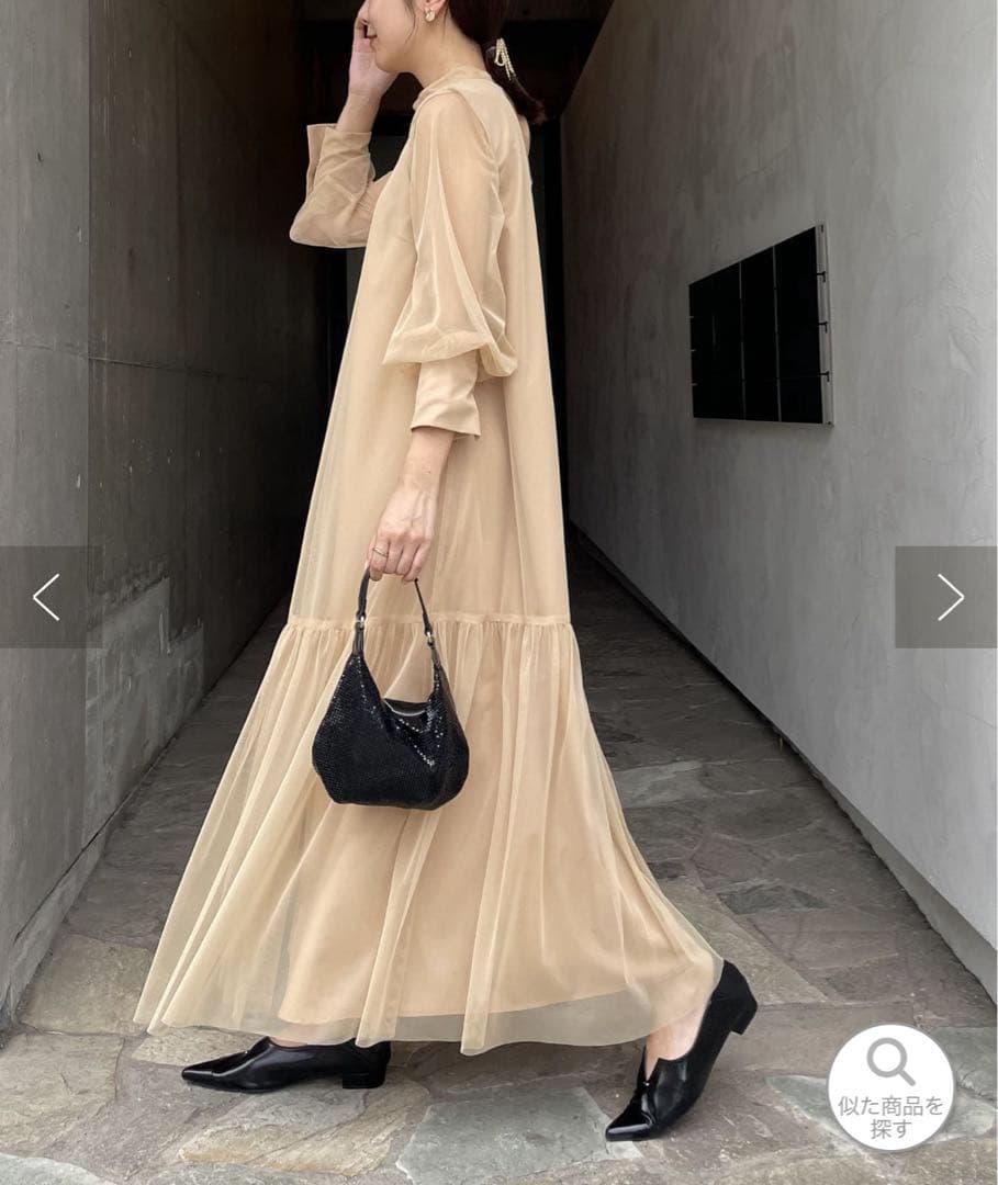 チュールハイネックワンピース　CAPRICIEUX LE'MAGE