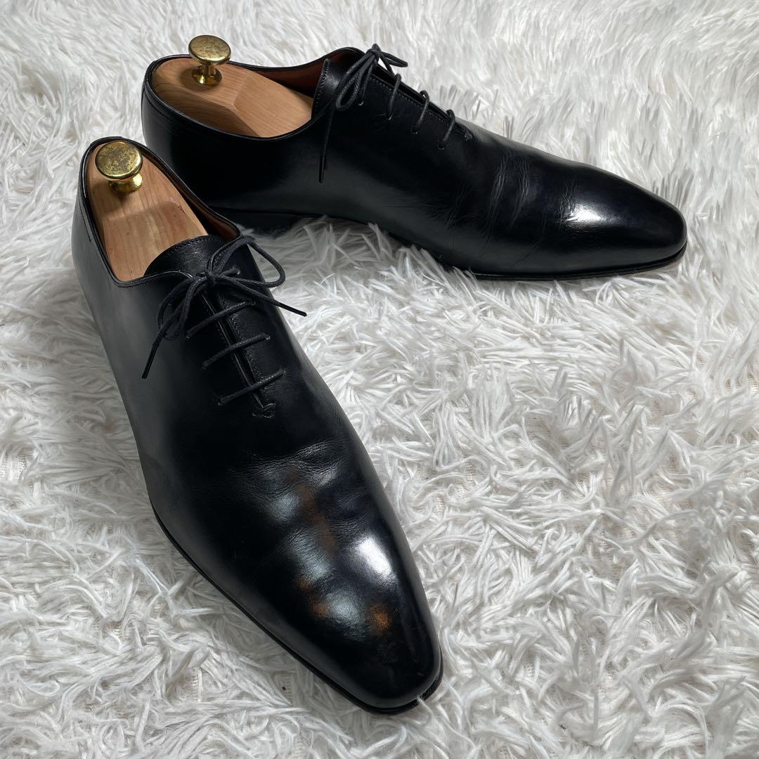 アテストーニ　内羽根　ドレスシューズ　レザー　ホールカット　ブラック　黒　26