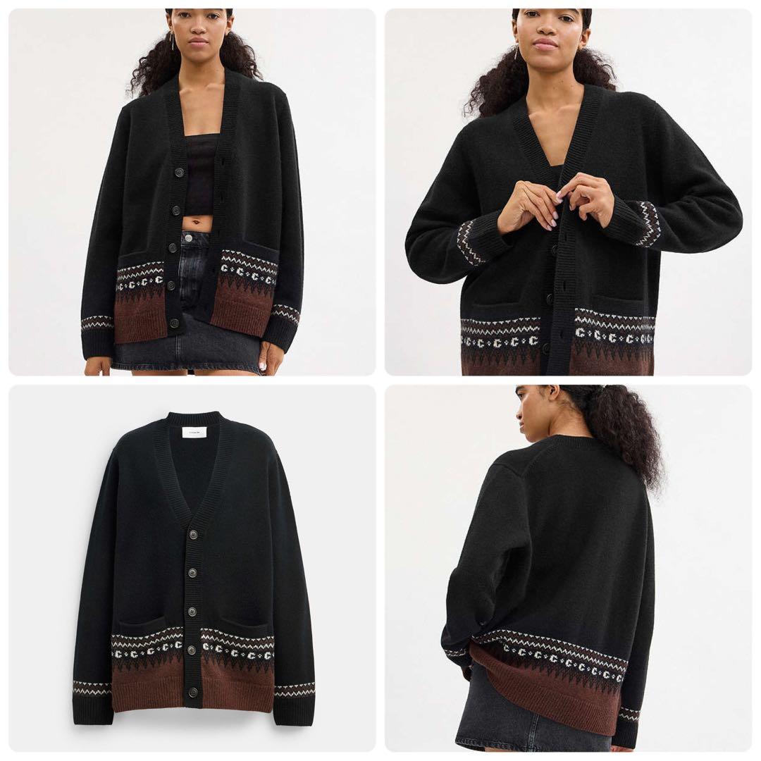 【美品】COACH コーチオーバーサイズド カーディガン アルパカ使用 Mサイズ