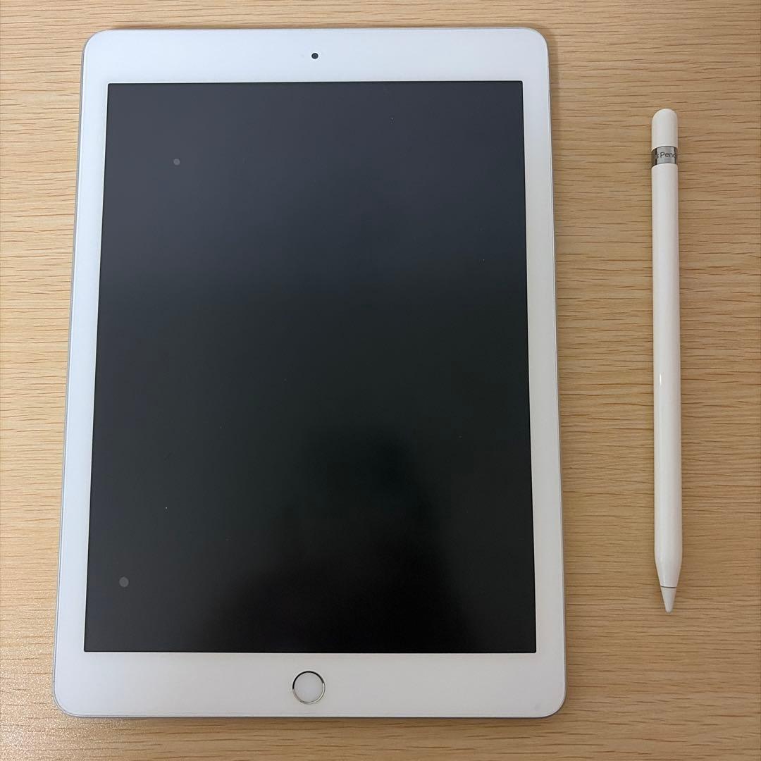 iPad6世代(128gb、シルバー)とApple Pencil、ケースのセット