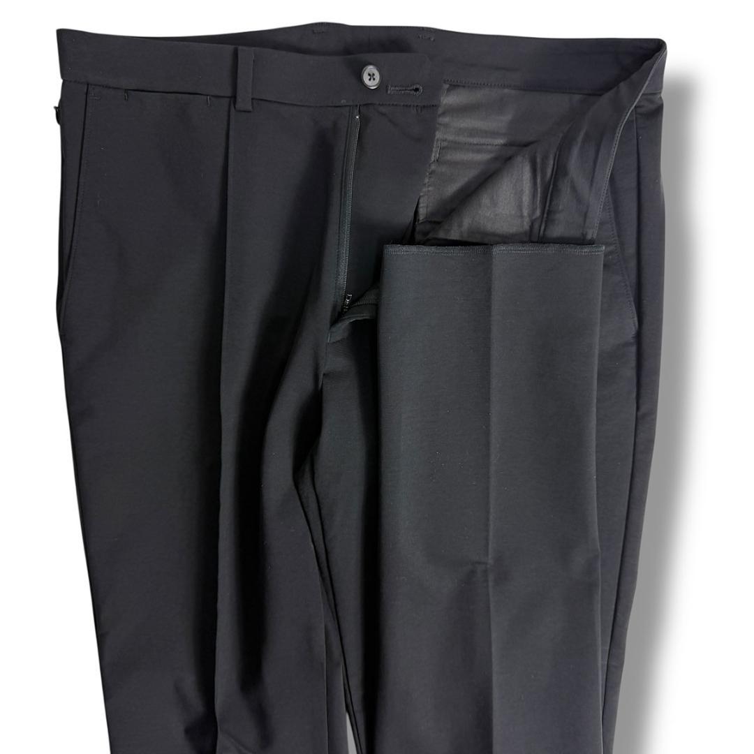 J3048 新品 モーヴ スリムテーパードトラベルスラックス ネイビー 48