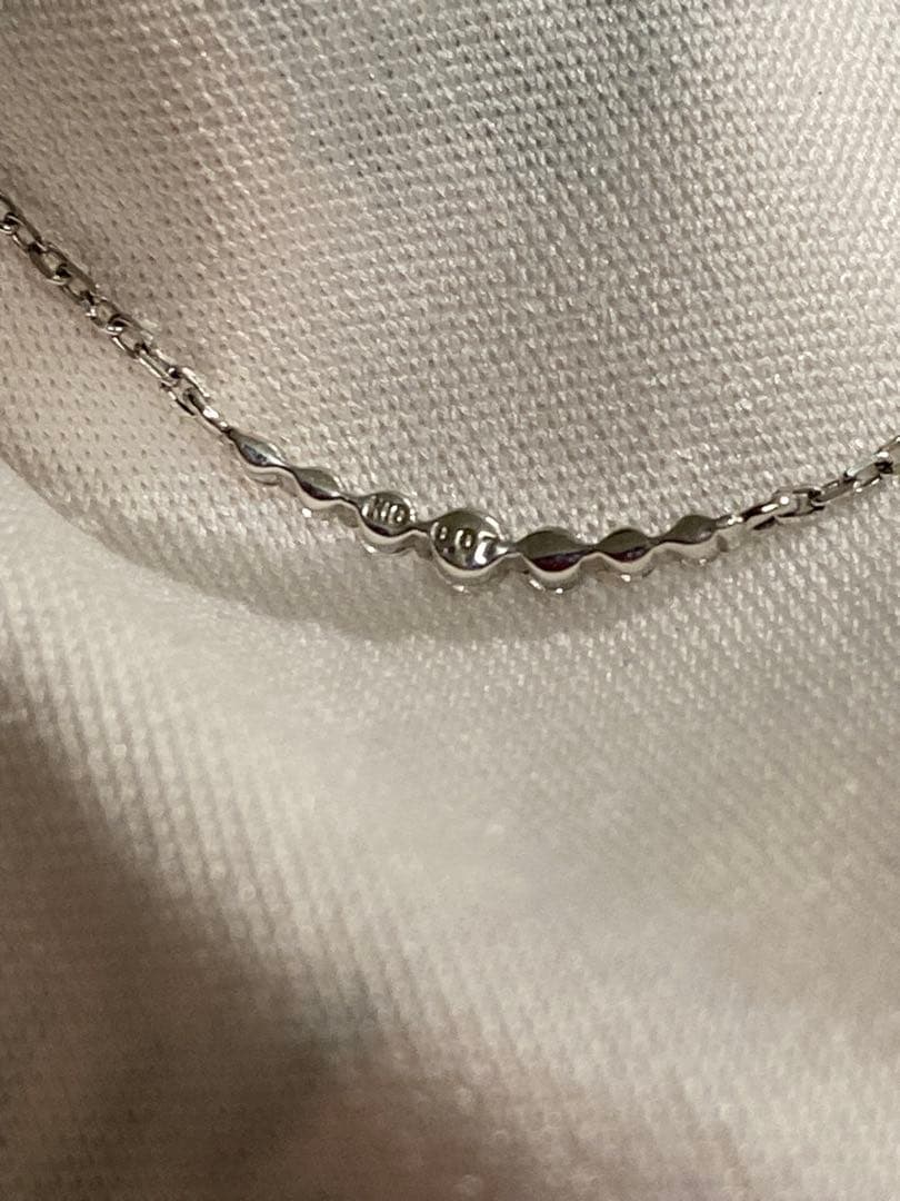 k10 WG ダイヤモンド スマイルラインネックレス