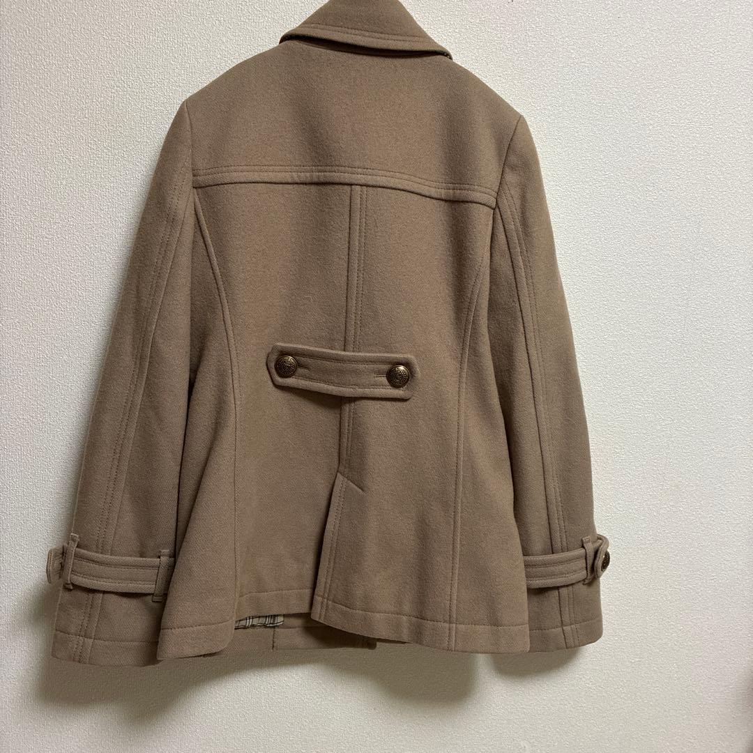 【美品✨金ボタン】バーバリーブルーレーベル　 Pコート ダブル ノバチェック38