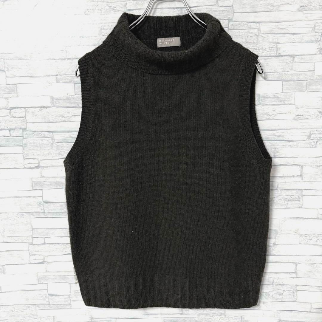 マーガレットハウエル タートルニットベスト タートルネック シルク・カシミヤ混