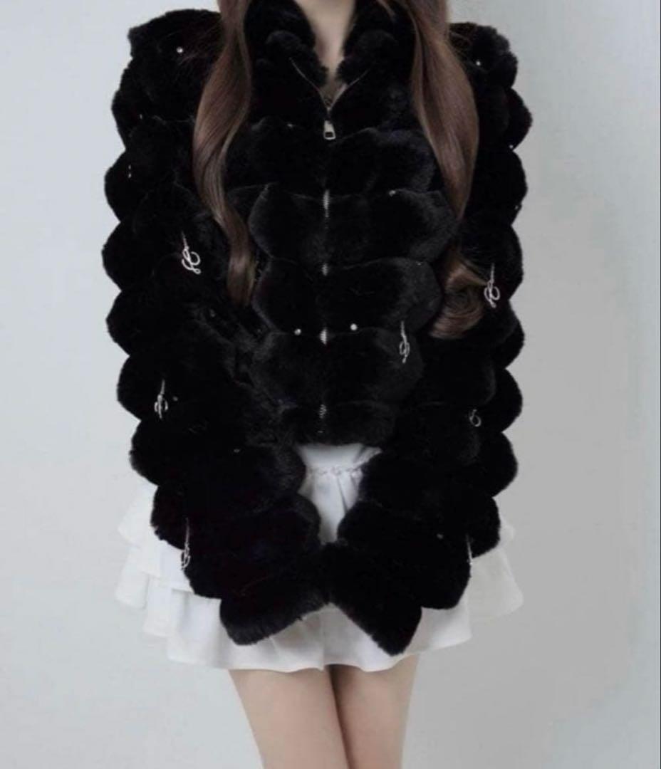 Lumi puff kirakira bijou fur coat ルミニョン