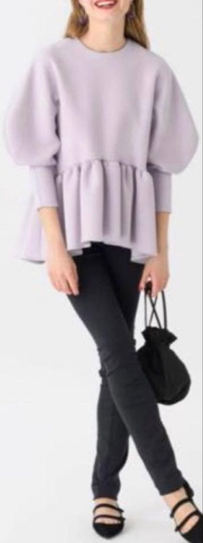 ツルバイマリコオイカワ フレア ペプラム ラベンダー Kirill 上品✨綺麗色