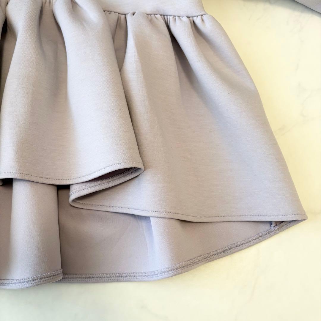 ツルバイマリコオイカワ フレア ペプラム ラベンダー Kirill 上品✨綺麗色