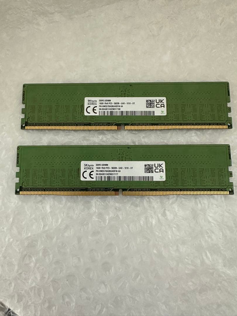 SKhynix製　DDR5-5600 デスク用メモリ 32GB(16GB×2)