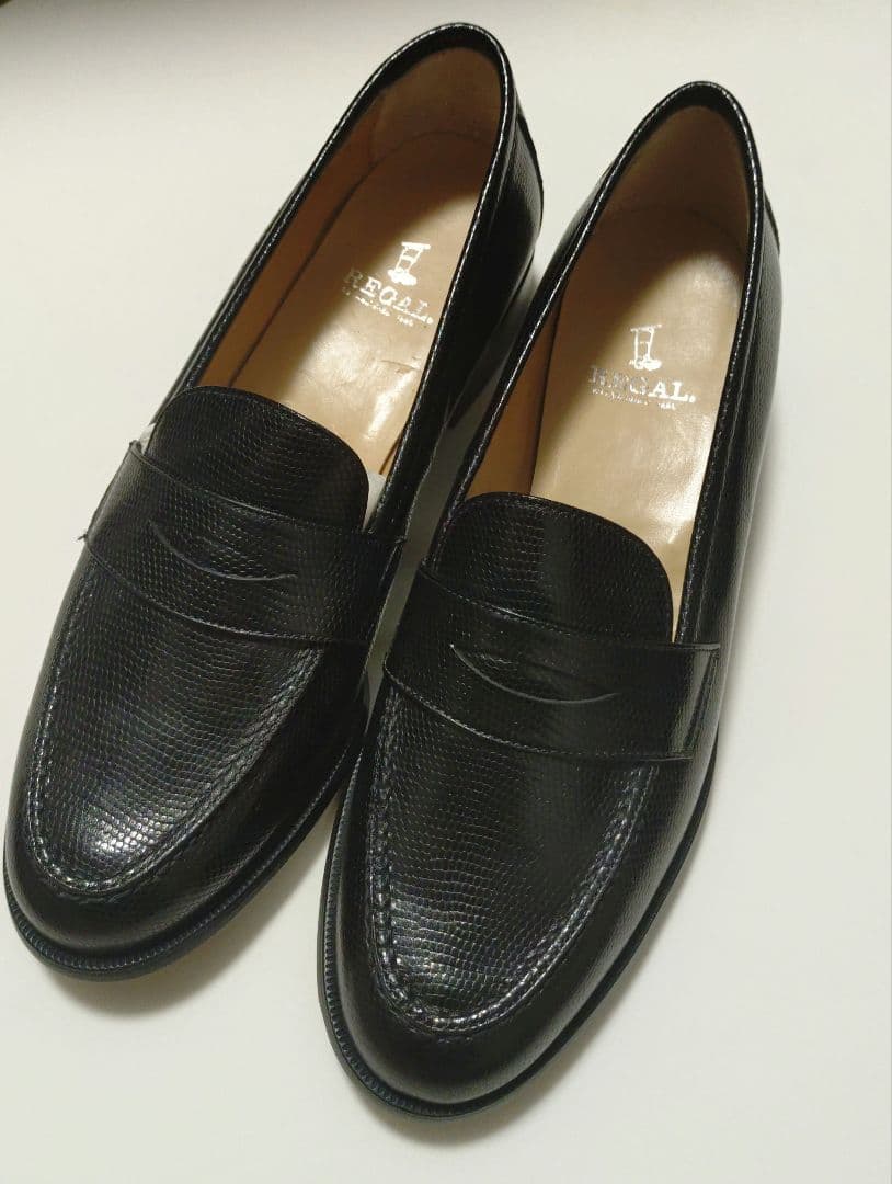 新品未使用　REGAL　ブラウン社　ローファー　ブラックリザード