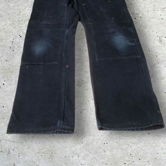 Carhartt ダブルニー BLACK USA製 ペンキ 雰囲気