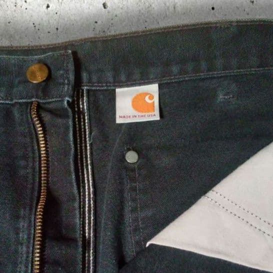 Carhartt ダブルニー BLACK USA製 ペンキ 雰囲気
