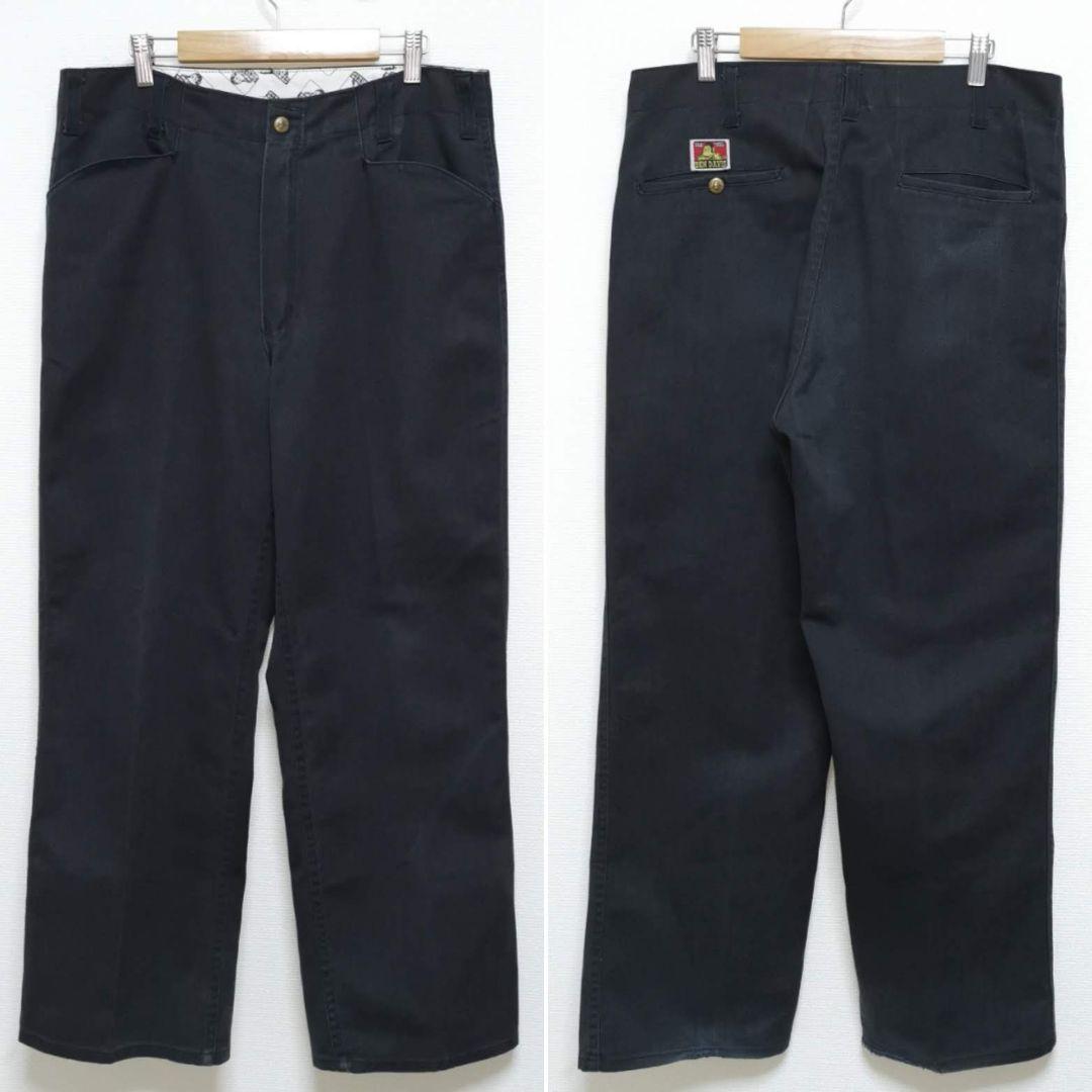 90s W34 L30 BEN DAVIS フリスコ ワークパンツ 黒 USA製
