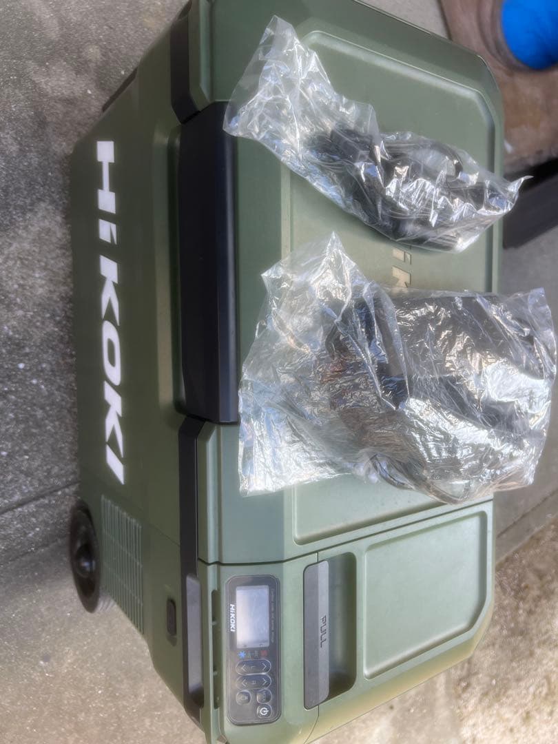 ジャンク品HiKOKI 冷却機能付き冷蔵庫 オリーブグリーン