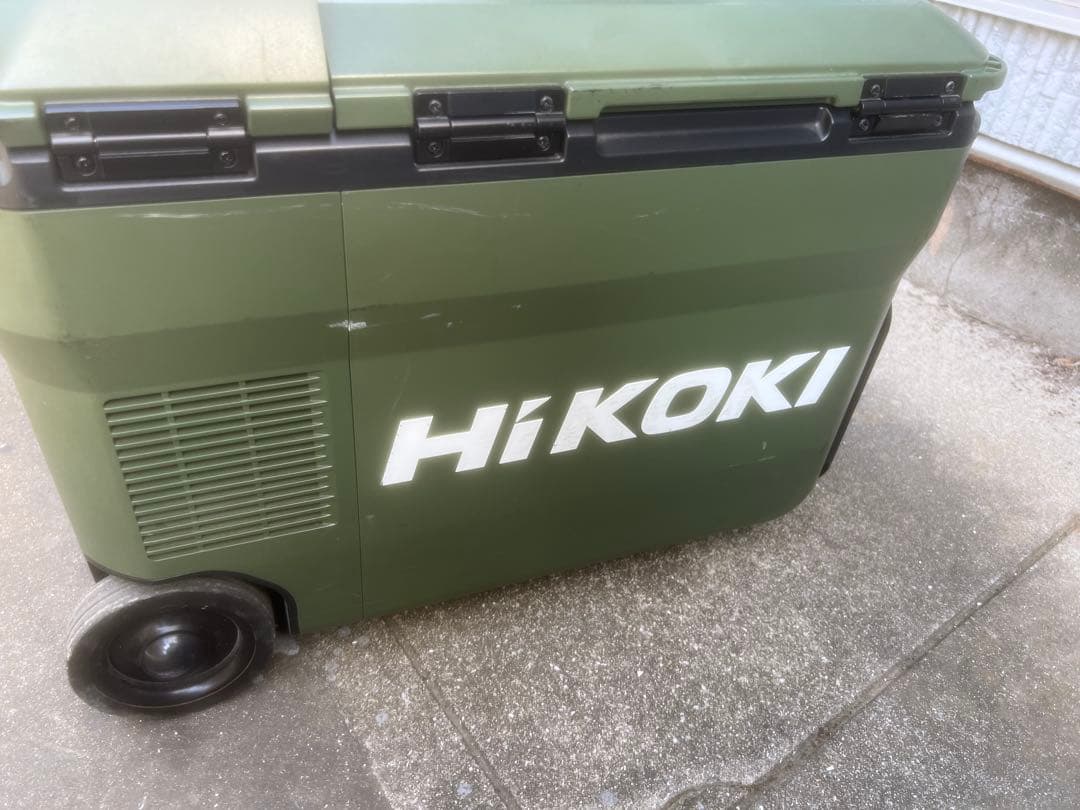 ジャンク品HiKOKI 冷却機能付き冷蔵庫 オリーブグリーン