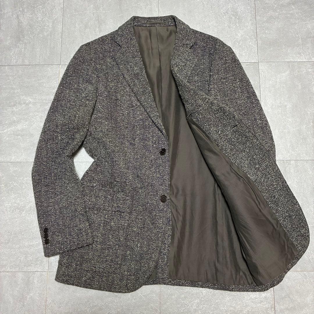 【極美品・大きいサイズ】J.PRESS ツイードジャケット アルパカ混 LL