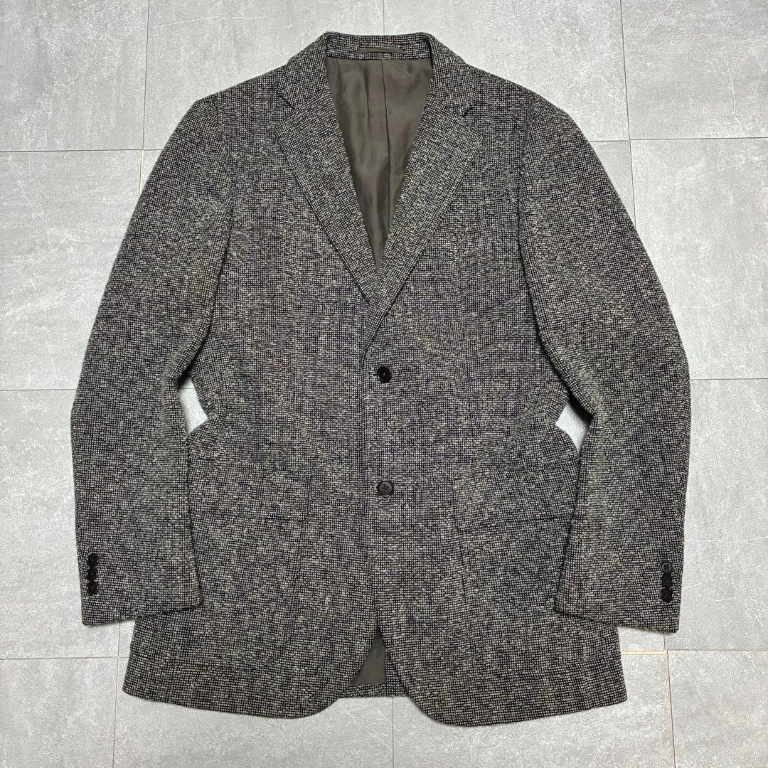 【極美品・大きいサイズ】J.PRESS ツイードジャケット アルパカ混 LL