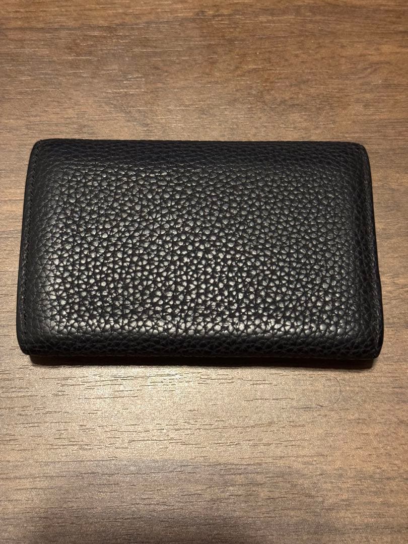 に*わ様 ボナベンチュラ BONAVENTURA レザー製 黒 名刺入れ 二つ折