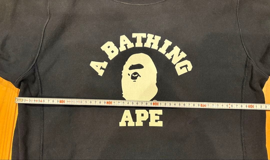 タ*ル様 A BATHING APE×チャンピオン スエット Lネイビー 中古u