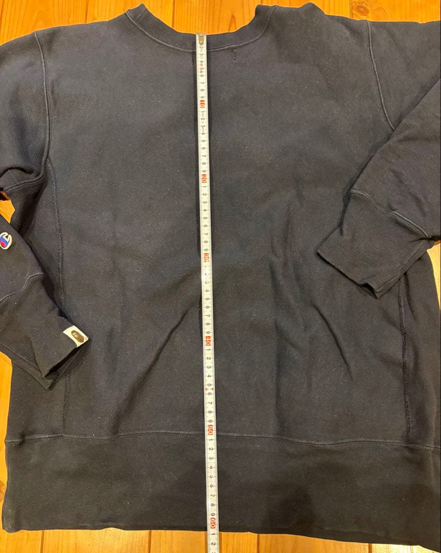 タ*ル様 A BATHING APE×チャンピオン スエット Lネイビー 中古u