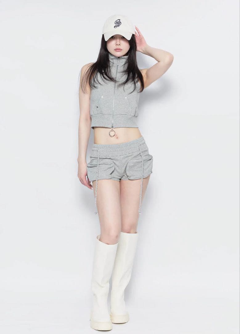 パンツ theredthread S pocket pants short / gray