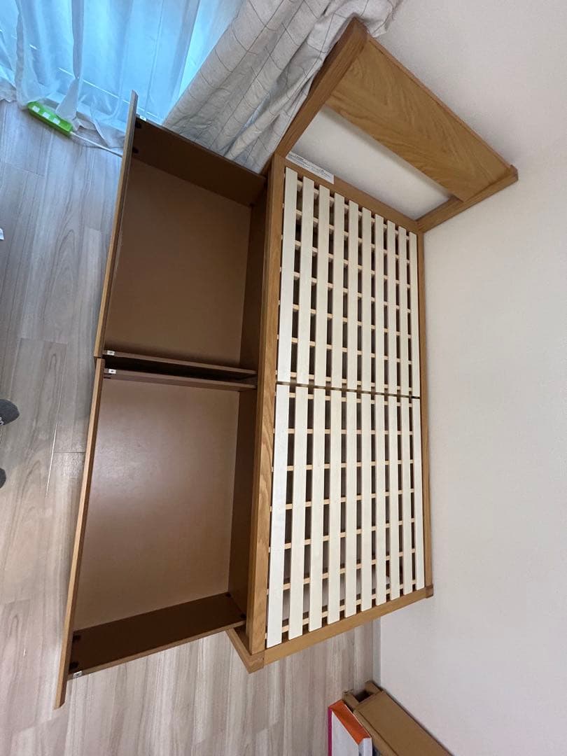 シングルベッドフレーム 木製 引き出し付き