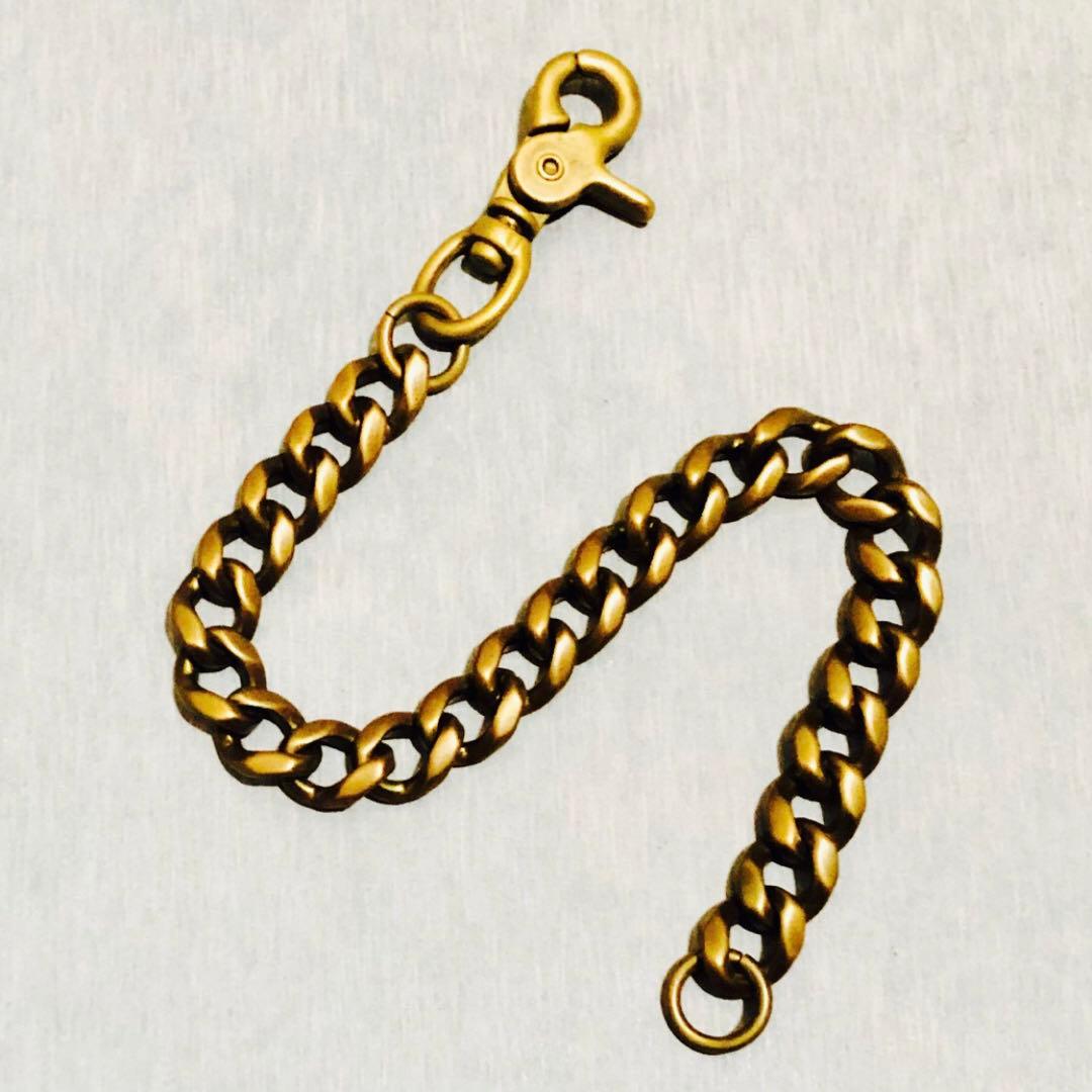 極太 ウォレット チェーン 喜平 ブラス 真鍮 バイカー chopper 希少