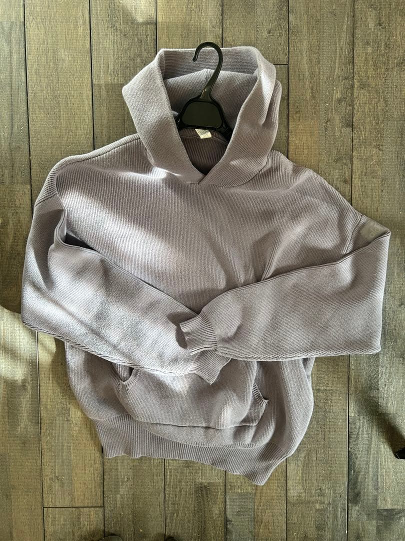 美品alo グレー Mサイズ ニットパーカー