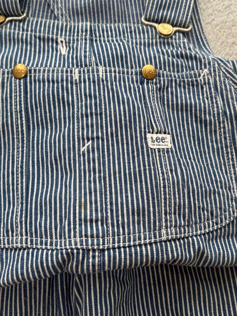 Lee 70's ヒッコリーストライプ オーバーオール L位 ユニオンチケット付